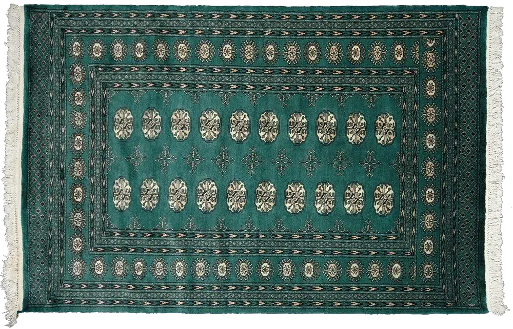 Bokhara Sea Green Tribal Carpet