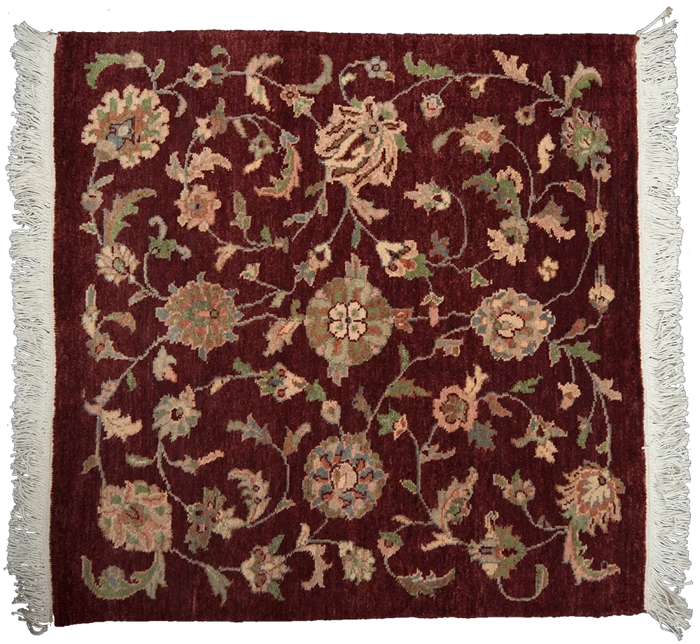 Burgundy Isfahan Allover Rug 1