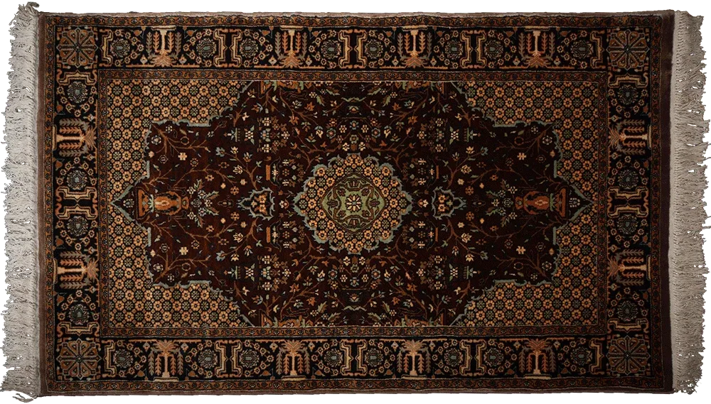 Burgundy Kashan Lambs Wool Carpet
