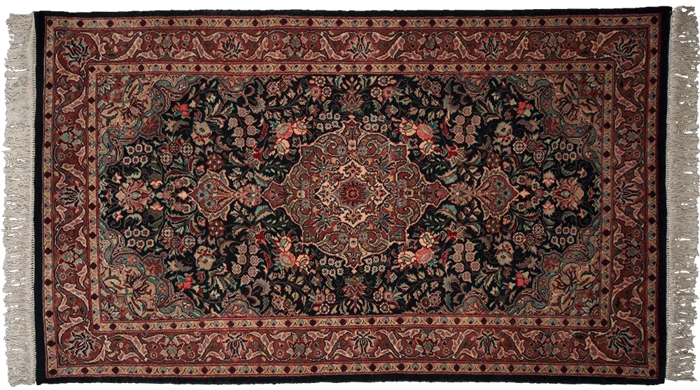 Kashan Midnight Floral Rug