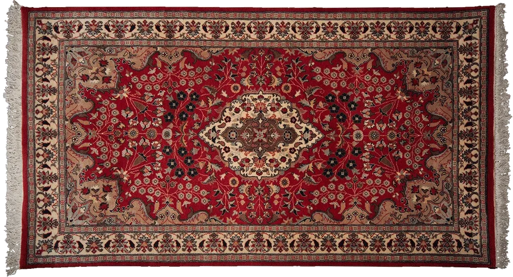 Kashan Ruby Garden Rug 1