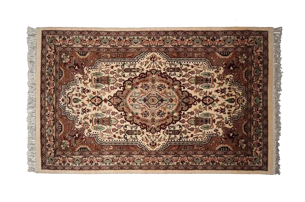 Kirman Ivory Medallion Rug