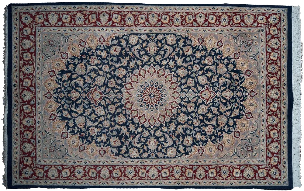 Navy Blue Isfahan Carpet