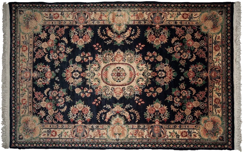 Navy Blue Kirman Carpet