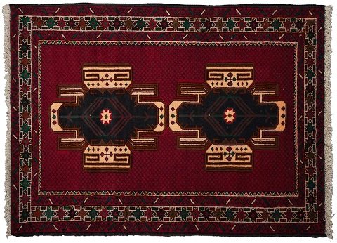 Red Blue Balouch Rug