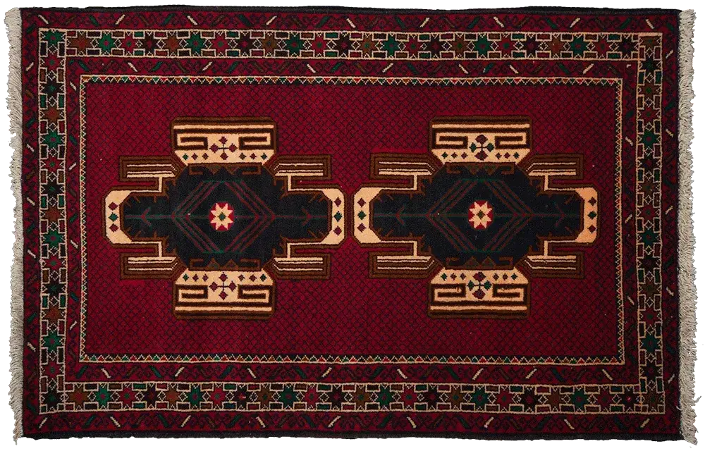 Red & Blue Balouch Rug