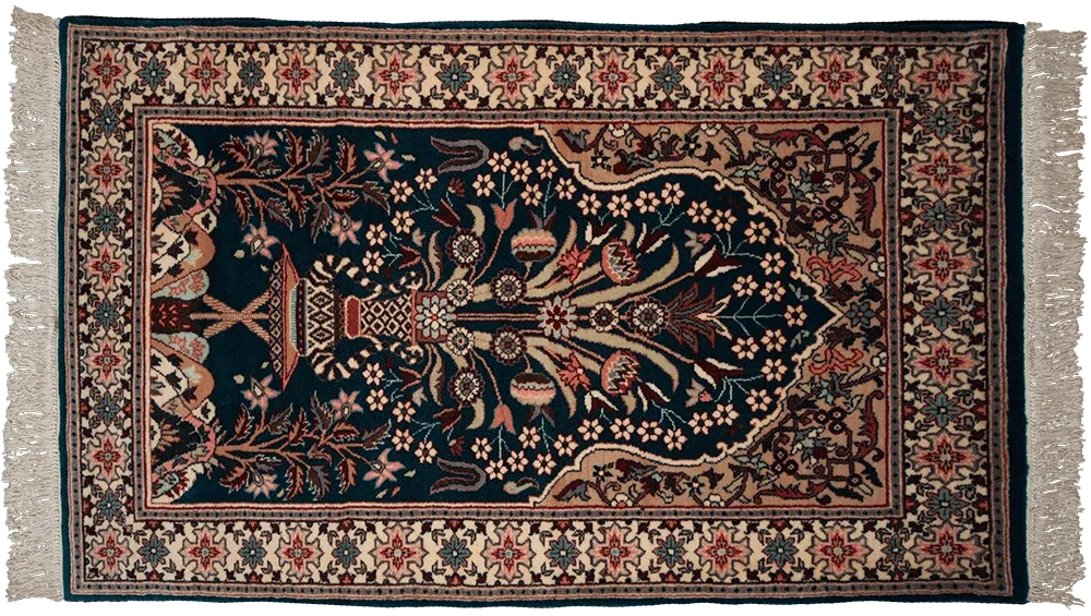 Sea Green Garden Prayer Rug