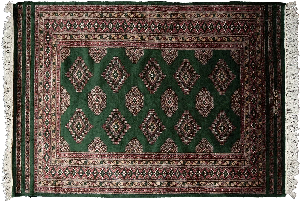 Yamoud Emerald Tribal Carpet