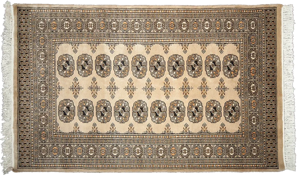 claasic ivory bukhara rug