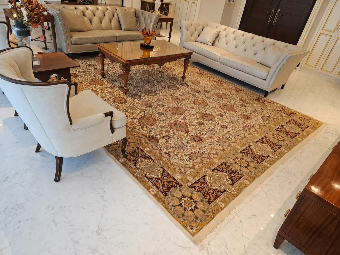 Handmade carpet living room