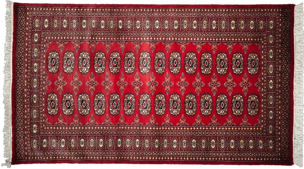 traditional red bukhara carpet 